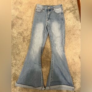 Cute Bootcut Jeans! Long and Wide bottoms.